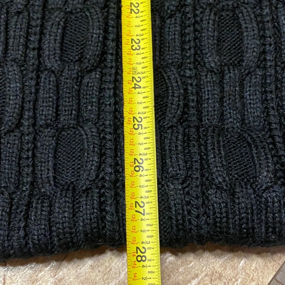 Calvin Klein Black Knit Infinity Scarf Unisex Fall Cozy Winter
